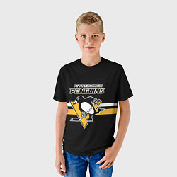 Футболка детская Питтсбург Пингвинз форма, цвет: 3D-принт — фото 2