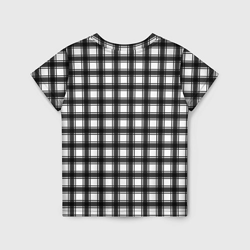 Детская футболка Black and white trendy checkered pattern / 3D-принт – фото 2