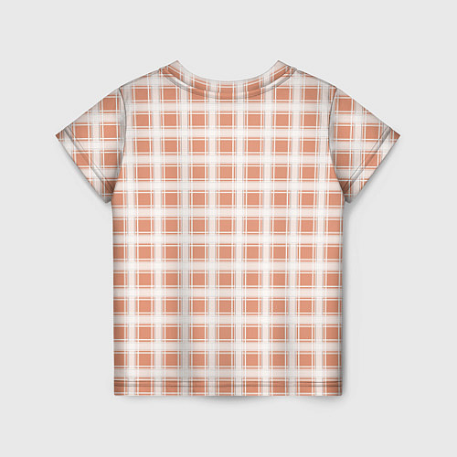 Детская футболка Light beige plaid fashionable checkered pattern / 3D-принт – фото 2