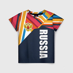 Футболка детская RUSSIA - RETRO COLORS, цвет: 3D-принт