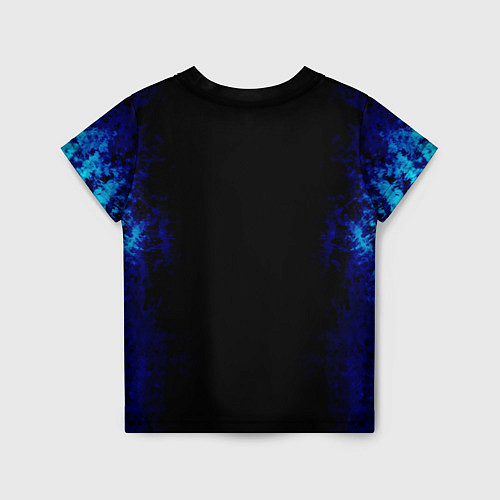 Детская футболка Хвост феи - синяя текстура / 3D-принт – фото 2