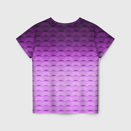 Детская футболка Фиолетово-розовый геометрический узор Градиент / 3D-принт – фото 2