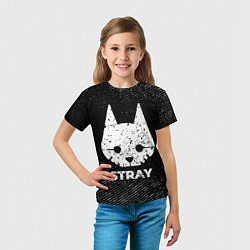 Футболка детская Stray с потертостями на темном фоне, цвет: 3D-принт — фото 2