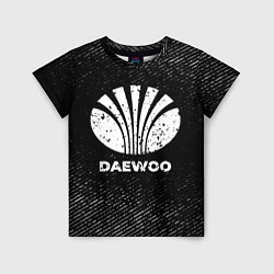 Футболка детская Daewoo с потертостями на темном фоне, цвет: 3D-принт