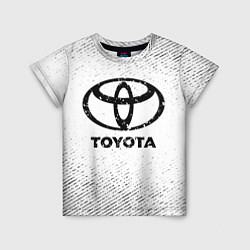 Футболка детская Toyota с потертостями на светлом фоне, цвет: 3D-принт