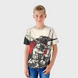 Футболка детская Воин-самурай в деле, цвет: 3D-принт — фото 2