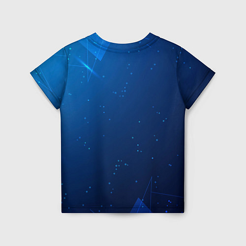 Детская футболка Сборная Уругвая синяя абстракция / 3D-принт – фото 2