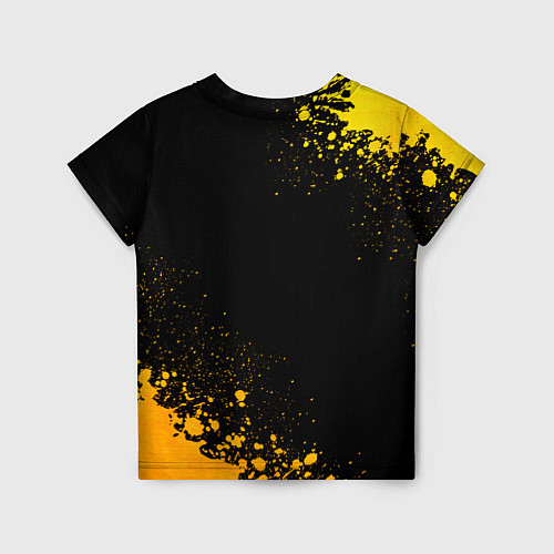 Детская футболка Stray - gold gradient: символ и надпись вертикальн / 3D-принт – фото 2