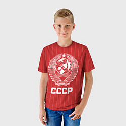 Футболка детская Герб СССР Советский союз, цвет: 3D-принт — фото 2