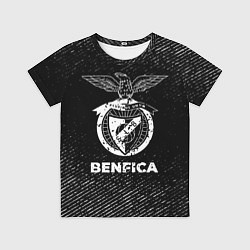 Футболка детская Benfica с потертостями на темном фоне, цвет: 3D-принт