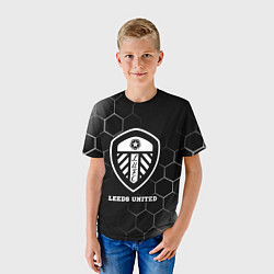 Футболка детская Leeds United sport на темном фоне, цвет: 3D-принт — фото 2