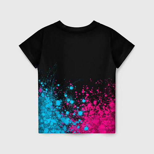 Детская футболка Fortnite - neon gradient: символ сверху / 3D-принт – фото 2