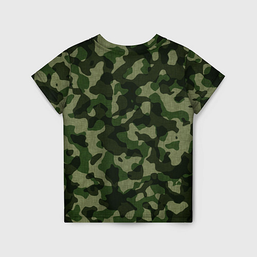 Детская футболка Камуфляж зелёного цвета / 3D-принт – фото 2