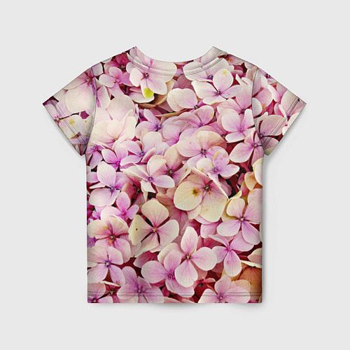 Детская футболка Розовые цветы яркой поляной / 3D-принт – фото 2
