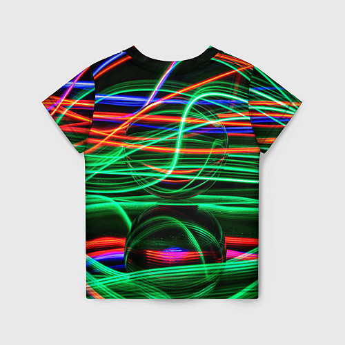 Детская футболка Абстрактное множество цветных линий / 3D-принт – фото 2