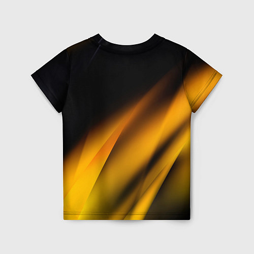 Детская футболка Ламборгини - желтая абстракция / 3D-принт – фото 2