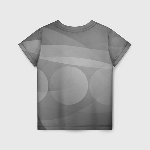 Детская футболка Mitsubishi - серая с кружочками абстракция / 3D-принт – фото 2