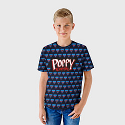 Футболка детская Poppy Playtime - Huggy Wuggy Pattern, цвет: 3D-принт — фото 2