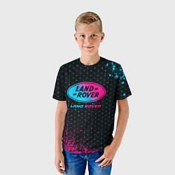 Футболка детская Land Rover - neon gradient, цвет: 3D-принт — фото 2