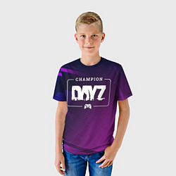Футболка детская DayZ gaming champion: рамка с лого и джойстиком на, цвет: 3D-принт — фото 2