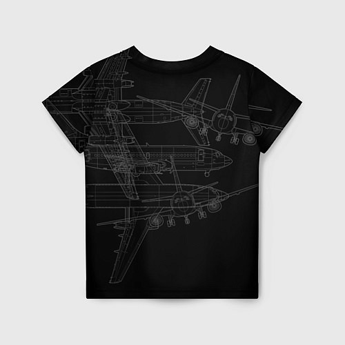 Детская футболка Boeing 737 / 3D-принт – фото 2