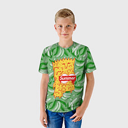 Футболка детская Барт Симпсон - Summer, цвет: 3D-принт — фото 2
