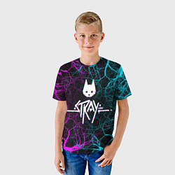 Футболка детская Stray - neon, цвет: 3D-принт — фото 2