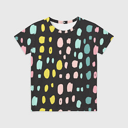 Футболка детская Разноцветные абстрактные пятна, цвет: 3D-принт