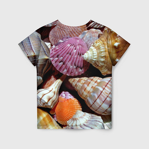 Детская футболка Композиция из океанских ракушек / 3D-принт – фото 2