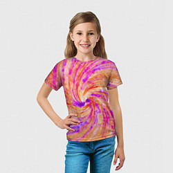 Футболка детская Color swirls, цвет: 3D-принт — фото 2