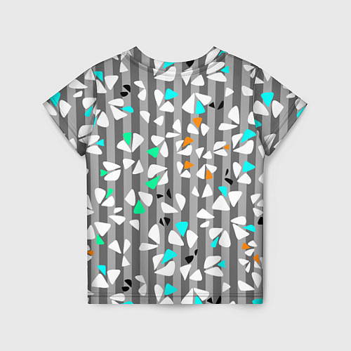 Детская футболка Abstract pattern on striped gray background / 3D-принт – фото 2