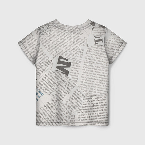 Детская футболка Белая газета / 3D-принт – фото 2