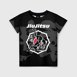 Футболка детская Jiu-jitsu throw logo, цвет: 3D-принт