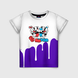 Футболка детская Cuphead потёки, цвет: 3D-принт