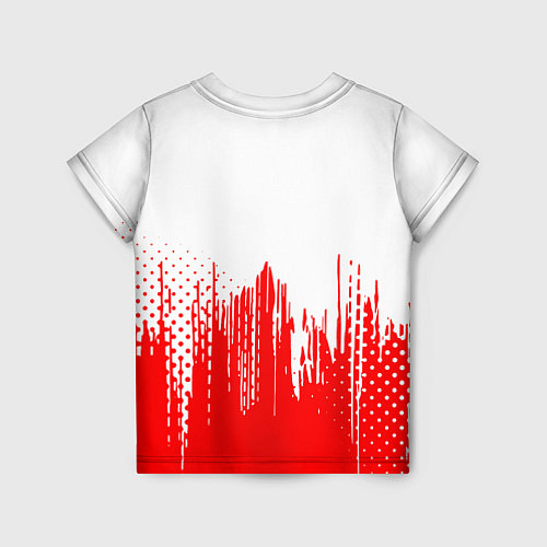 Детская футболка Control красная текстура / 3D-принт – фото 2