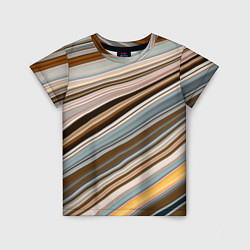 Футболка детская Colored wavy lines, цвет: 3D-принт