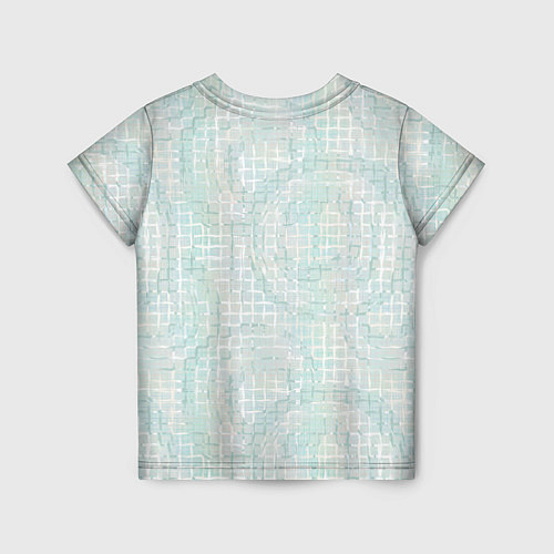 Детская футболка Круги на клетчатом серо-белом фоне / 3D-принт – фото 2