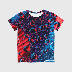 Футболка детская Капли воды на цветном стекле, цвет: 3D-принт