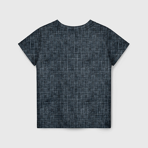 Детская футболка Черно-синий текстурированный в елочку, под джинсу / 3D-принт – фото 2