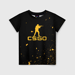 Футболка детская Counter-strike жёлтые брызги, цвет: 3D-принт