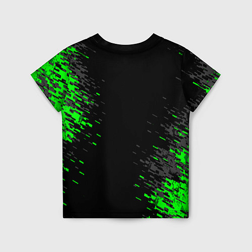 Детская футболка Билли Айлиш зелёная краска / 3D-принт – фото 2