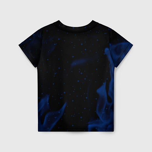 Детская футболка Nasa - синее пламя / 3D-принт – фото 2