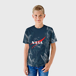 Футболка детская Nasa пламя, цвет: 3D-принт — фото 2