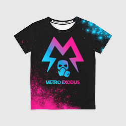 Детская футболка Metro Exodus - neon gradient