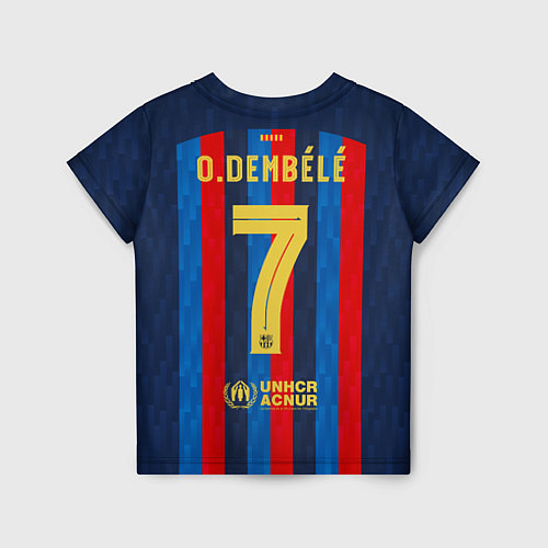 Детская футболка Дембеле Барселона форма 20222023 / 3D-принт – фото 2