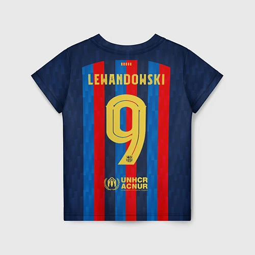 Детская футболка Левандовский Барселона форма 20222023 / 3D-принт – фото 2