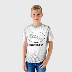 Футболка детская Jaguar с потертостями на светлом фоне, цвет: 3D-принт — фото 2