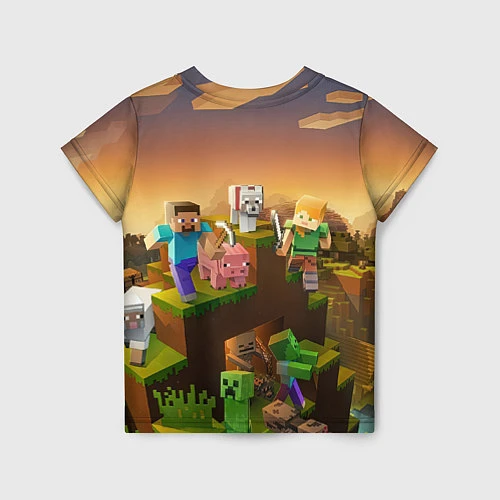 Детская футболка Глеб Minecraft / 3D-принт – фото 2