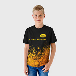 Футболка детская Land Rover - gold gradient: символ сверху, цвет: 3D-принт — фото 2