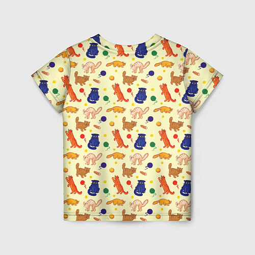 Детская футболка Crazy cat doodle / 3D-принт – фото 2